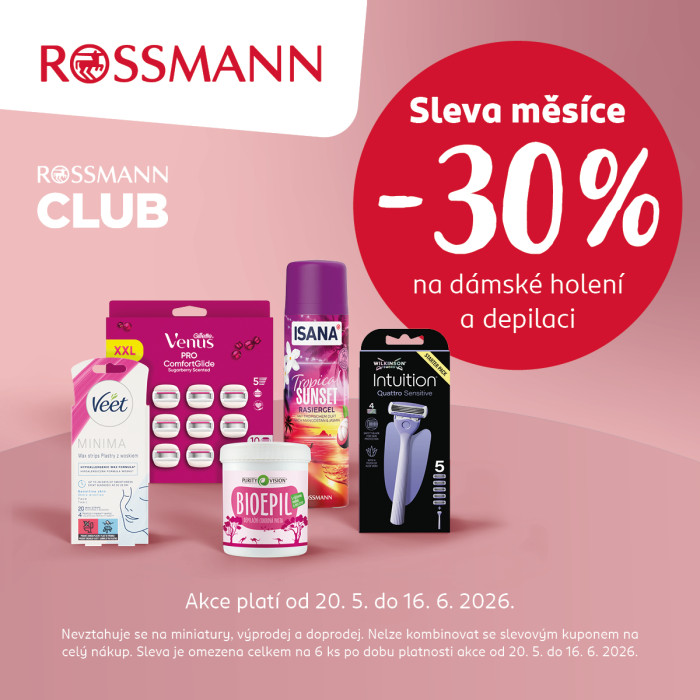 30% na dámské holení a depilaci